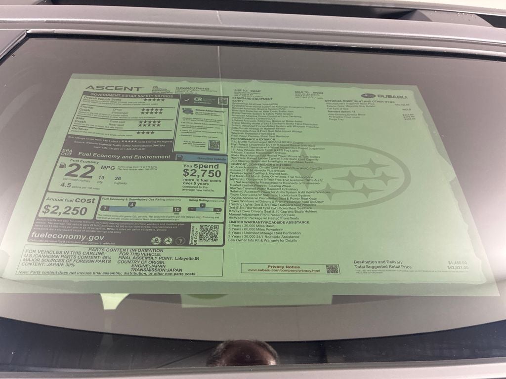 2026 Subaru ASCENT Premium 8-Passenger