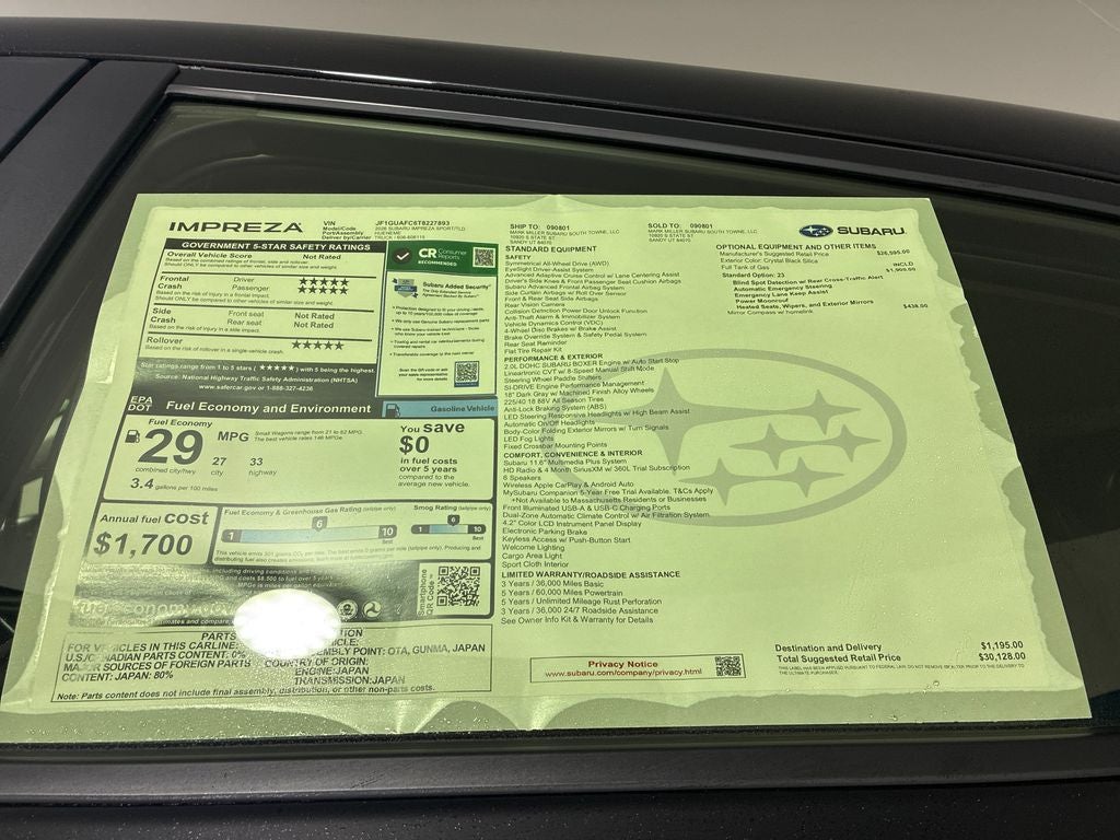 2026 Subaru IMPREZA Sport