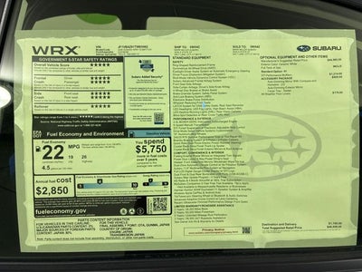 2026 Subaru WRX tS