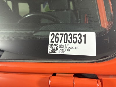 2019 Jeep Wrangler Unlimited Sport S